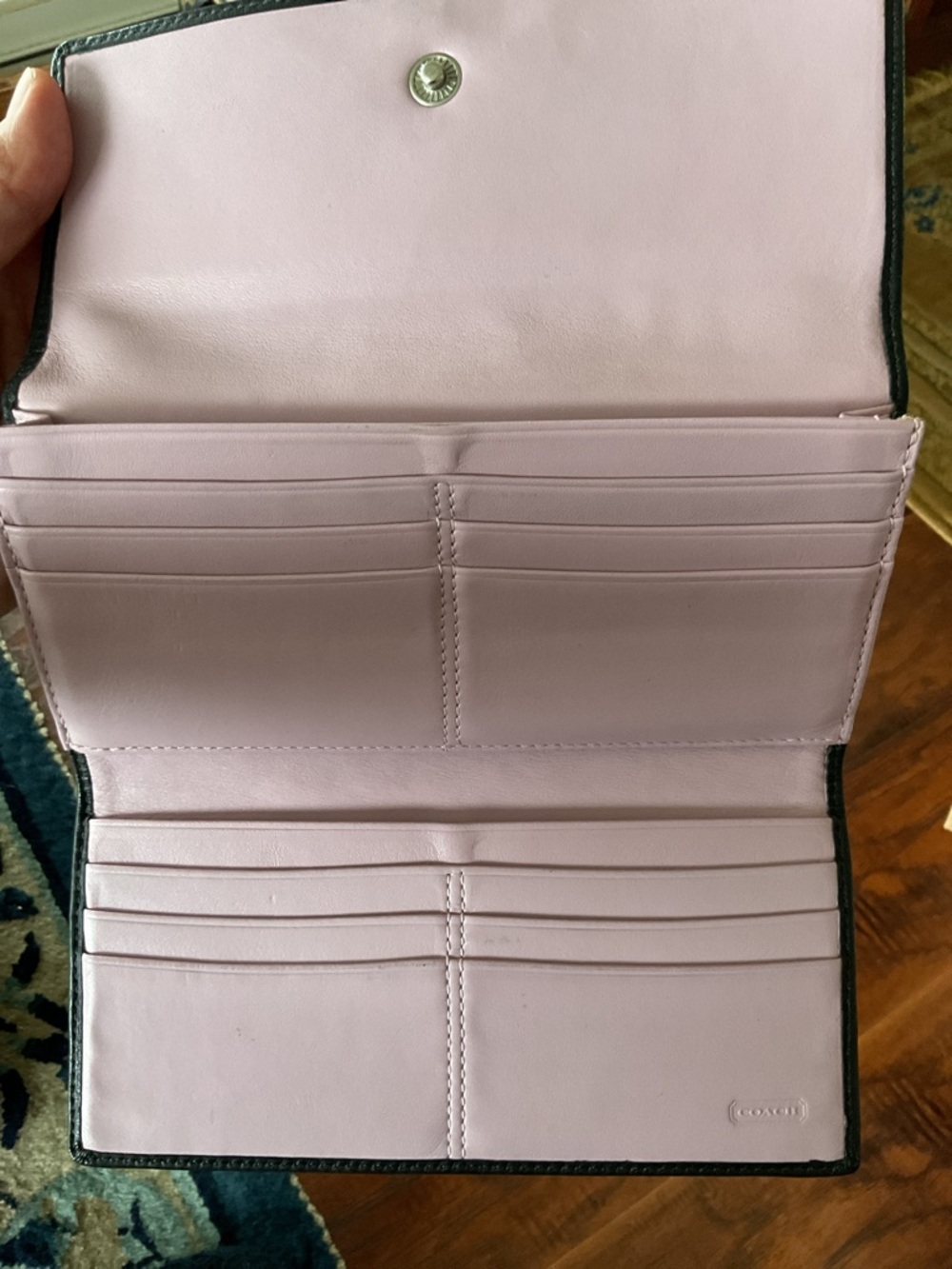 Coach Black Vintage Wallet with Lavender interior - Picture 4 of 7